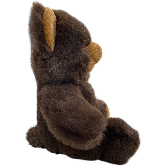 VINTAGE Cuddle Wit Teddy Bear Plush Stuffed Animal Dark Brown Tan Sitting 14 In - Picture 3 of 9